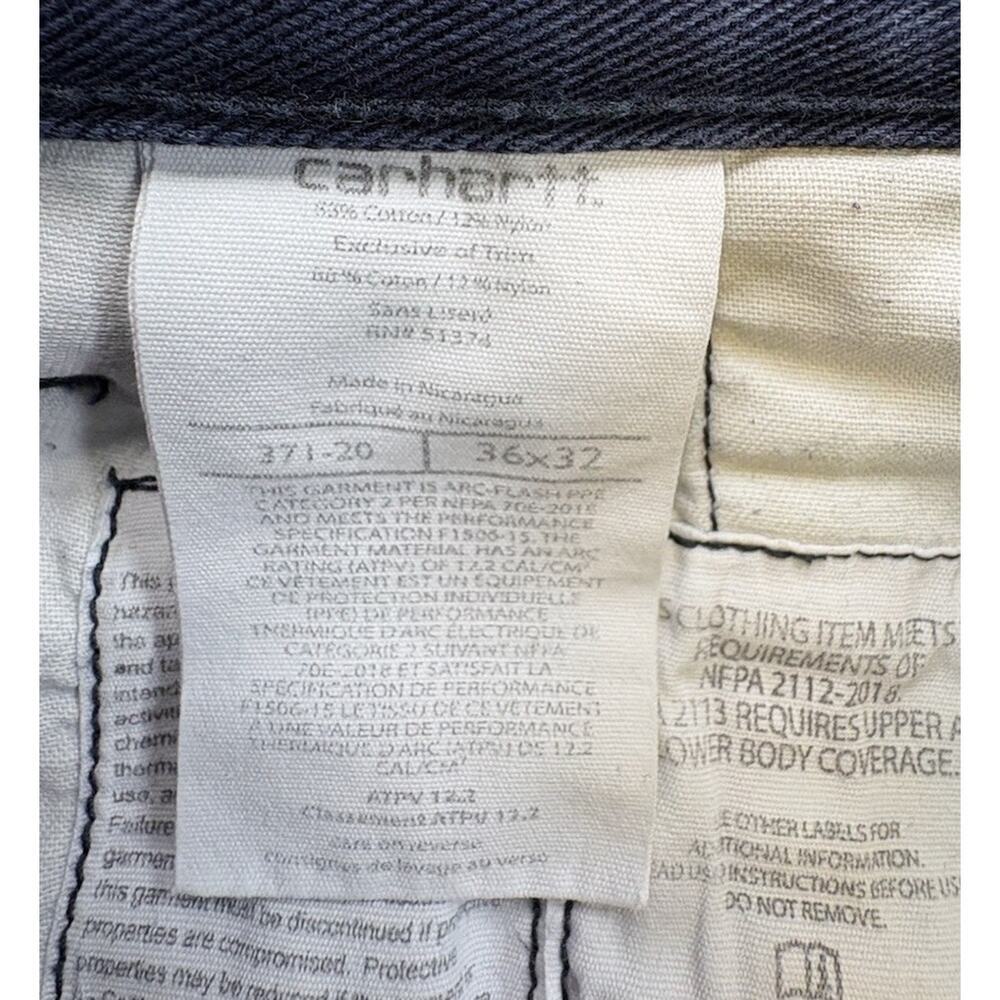 Carhartt FR Flame Resistant Cat 2 2112 Blue Work Pants Men’s 36x32 - Picture 9 of 12